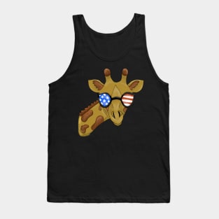 4th of july giraffe Tank Top